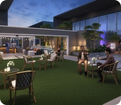 Shubh Tristar Starlight Soiree - terrace-level sky lounge with city views